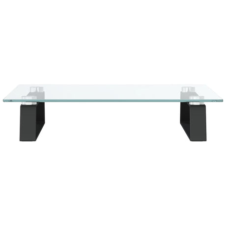 VidaXL Monitorständer 40x35x8 cm gehärtetes Glas und Metall schwarz