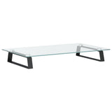 Vidaxxl Monitorständer 60x35x8 cm aus gehärtetem Glas und Metall schwarz