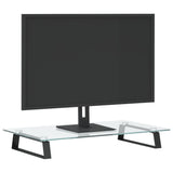 Vidaxxl Monitorständer 60x35x8 cm aus gehärtetem Glas und Metall schwarz