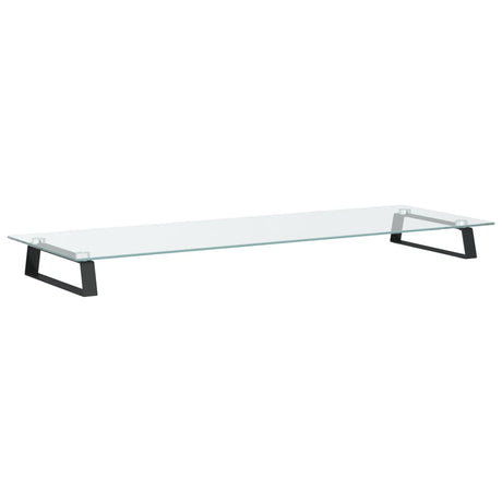 VidaXL Monitorständer 100x35x8 cm gehärtetes Glas und Metall schwarz