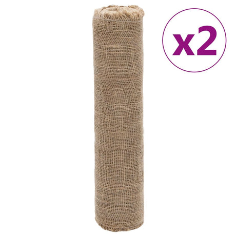 VidaXL Juterollen 2 Stück 200 g m² 0,5x50 m 100 % Jute