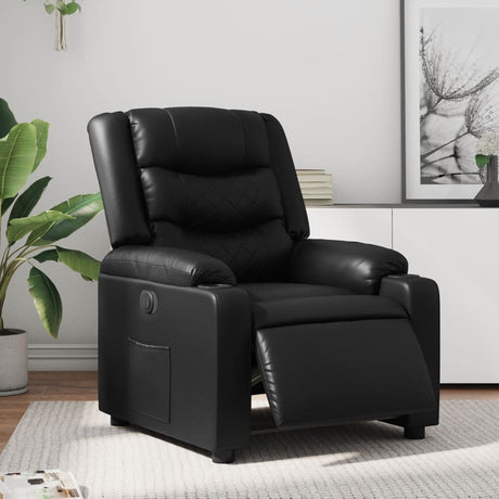 Vidaxl fauteuil elektrisch verstelbaar kunstleer zwart