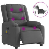 Vidaxl massagestoel elektrisch verstelbaar stof donkergrijs