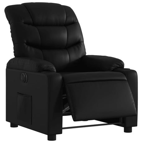Vidaxl fauteuil elektrisch verstelbaar kunstleer zwart