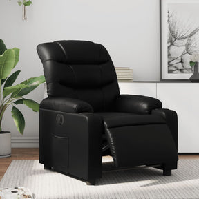 Vidaxl fauteuil elektrisch verstelbaar kunstleer zwart