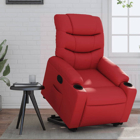 Vidaxl sta-op-stoel kunstleer rood