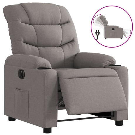 Vidaxl fauteuil verstelbaar elektrisch stof taupe