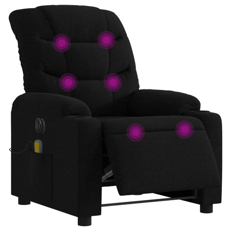 Vidaxl massagestoel elektrisch verstelbaar stof zwart