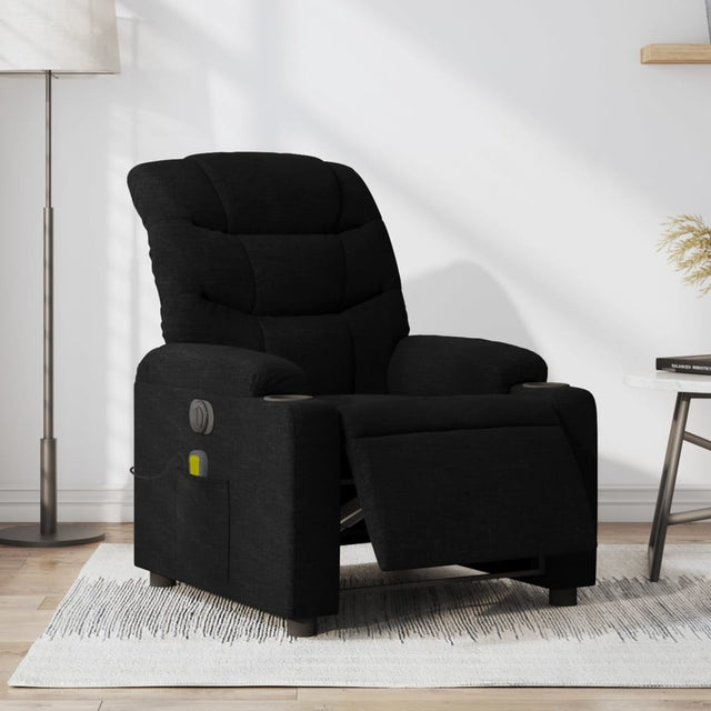 Vidaxl massagestoel elektrisch verstelbaar stof zwart