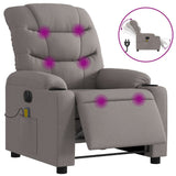 Vidaxl massagestoel elektrisch verstelbaar stof taupe