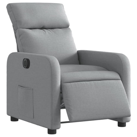 Vidaxl fauteuil elektrisch verstelbaar stof lichtgrijs