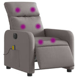 Vidaxl massagestoel elektrisch verstelbaar stof taupe