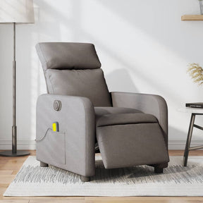 Vidaxl massagestoel elektrisch verstelbaar stof taupe