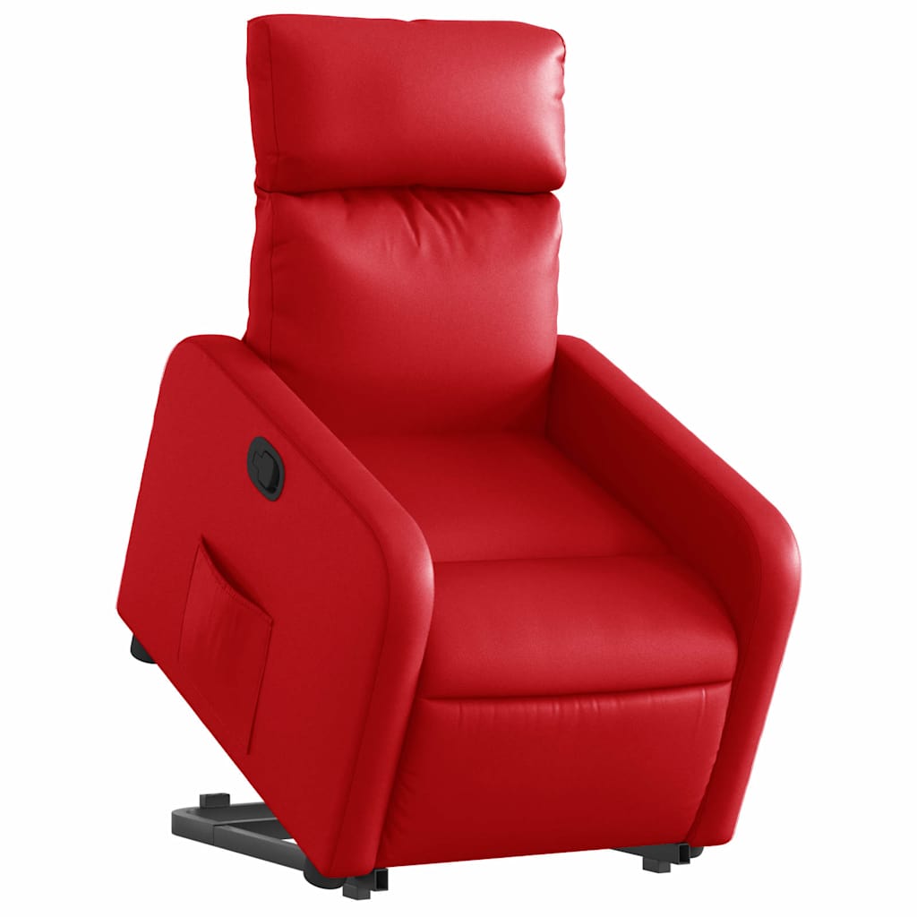 Vidaxl sta-op-stoel kunstleer rood