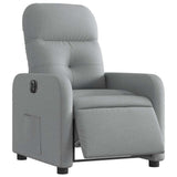 Vidaxl fauteuil elektrisch verstelbaar stof lichtgrijs