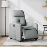 Vidaxl fauteuil elektrisch verstelbaar stof lichtgrijs
