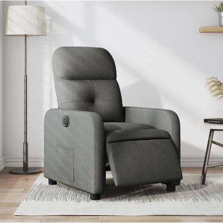 Vidaxl fauteuil elektrisch verstelbaar stof donkergrijs