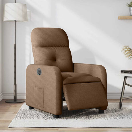 Vidaxl fauteuil verstelbaar elektrisch stof bruin