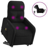 Vidaxl sta-op-massagestoel elektrisch verstelbaar stof zwart