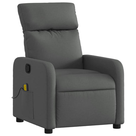 Vidaxl massagestoel donkergrijze stof