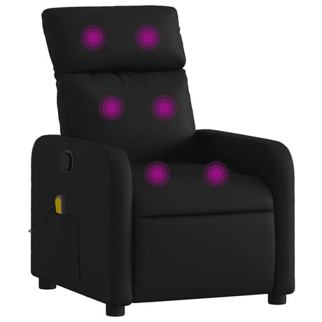 Vidaxl massagestoel kunstleer zwart