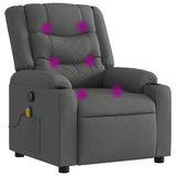 Vidaxl massagestoel in donkergrijze stof