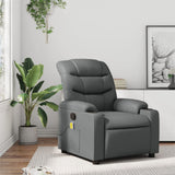 Vidaxl massagestoel van grijs kunstleer