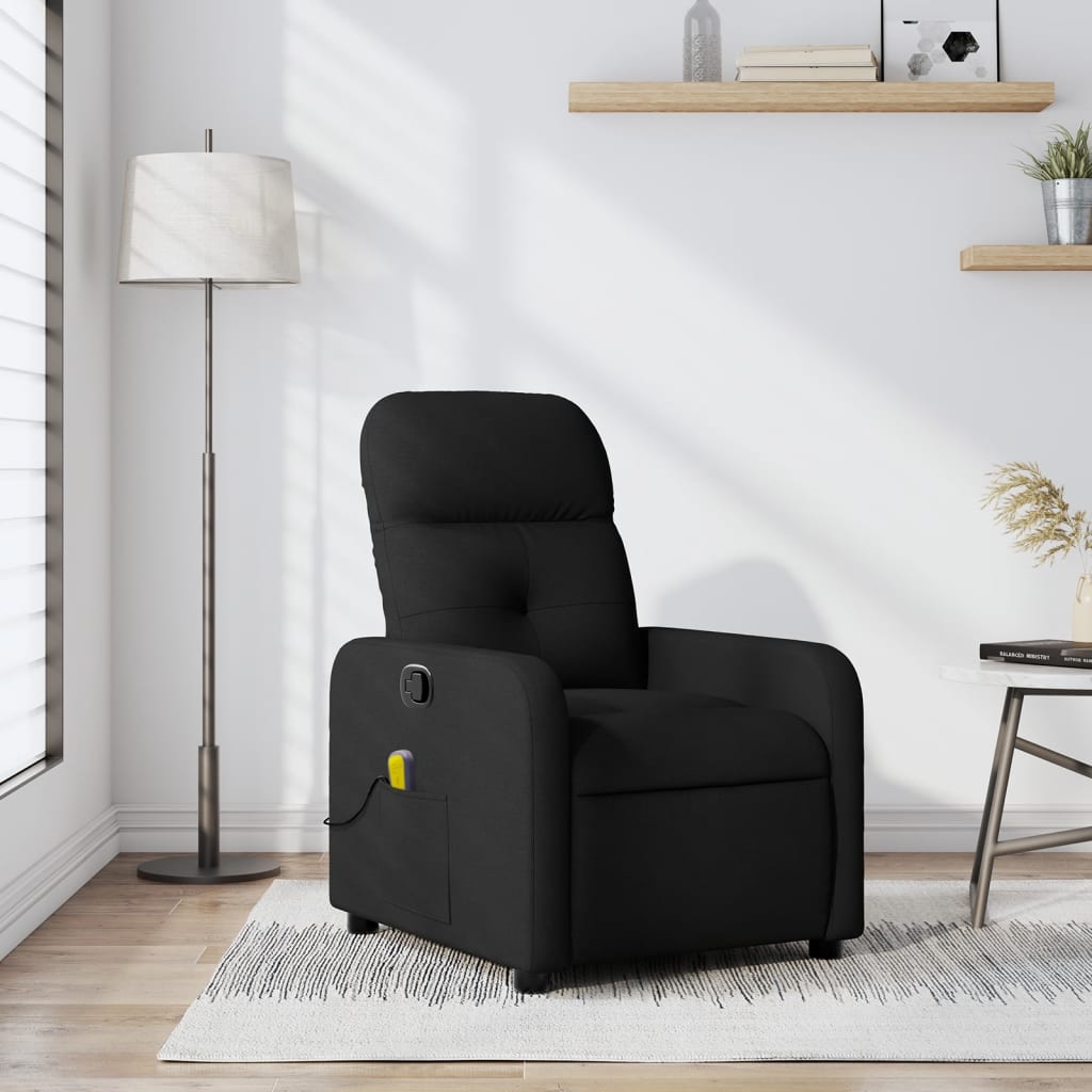 Vidaxl massagestoel met zwarte stof