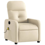 Vidaxl massagestoel met crèmekleurige stof
