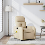 Vidaxl massagestoel met crèmekleurige stof