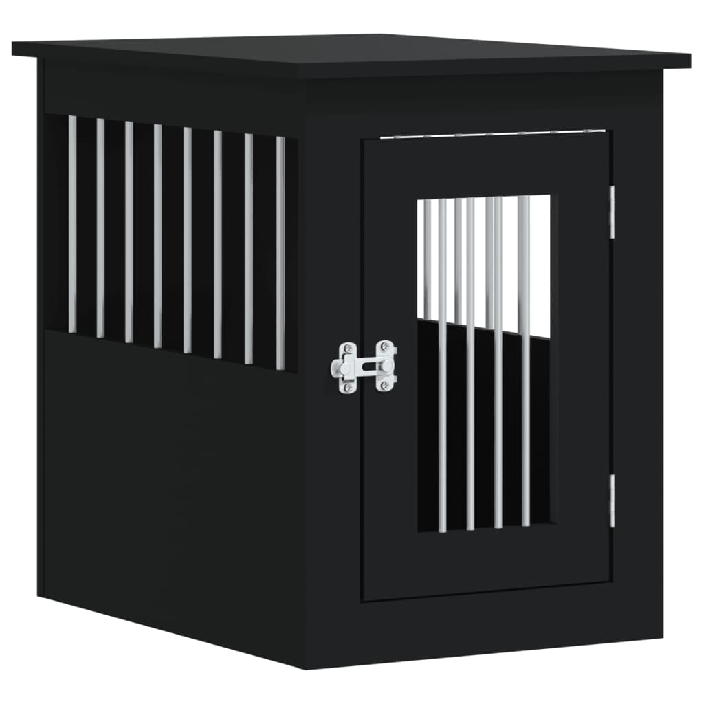 VidaXL Hundebox 45x62x59 cm, fertiges Holz, schwarz