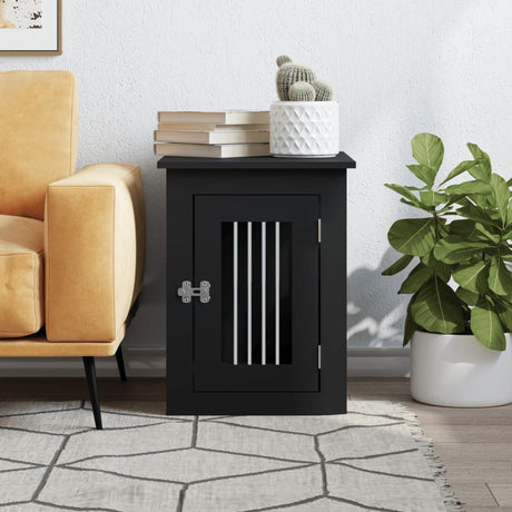 VidaXL Hundebox 45x62x59 cm, fertiges Holz, schwarz