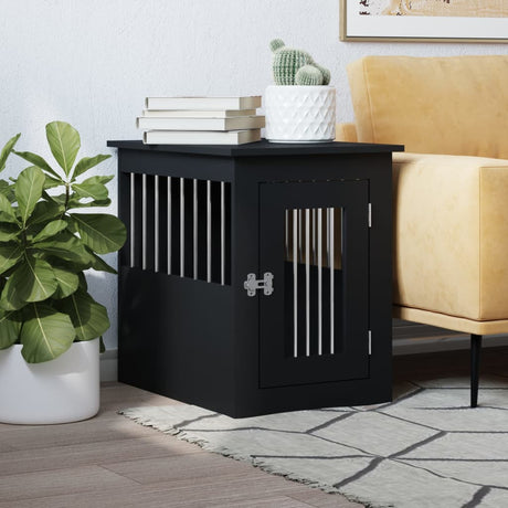 VidaXL Hundebox 45x62x59 cm, fertiges Holz, schwarz