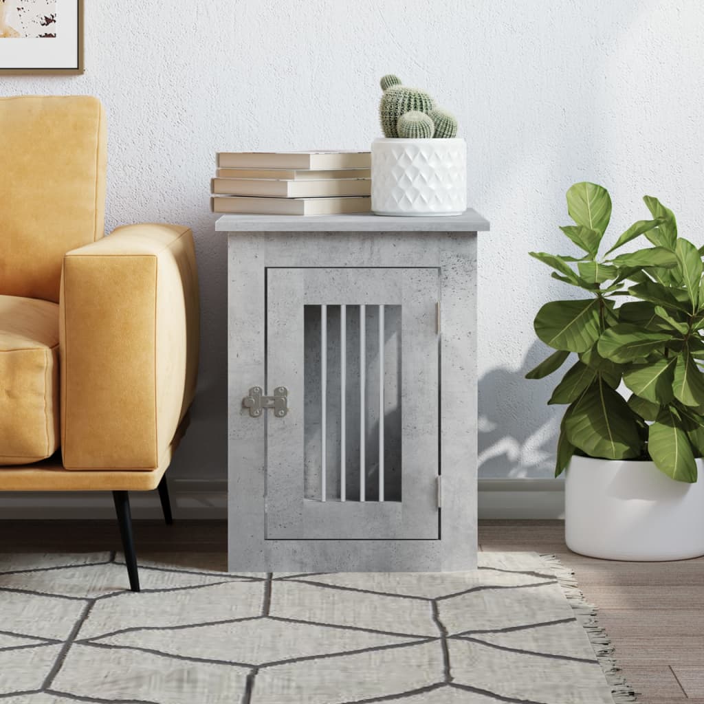Vidaxxl Hundebox 45x62x59 cm Holzwerkstoff Betongrau