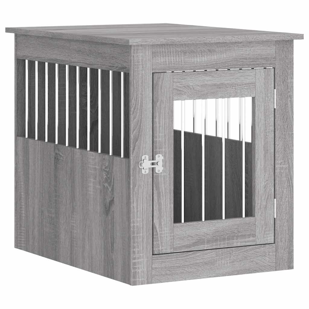 Vidaxxl Hundebox 55x75x65 cm, Holzwerkstoff, Sonomagrau