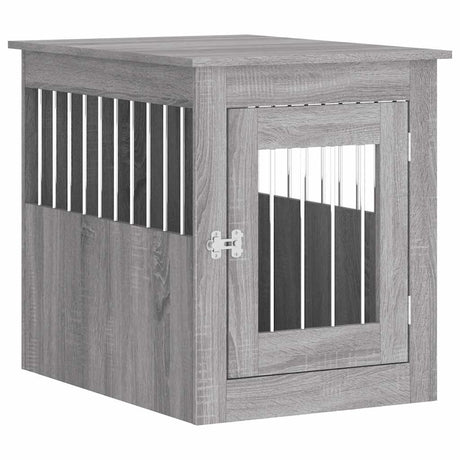 Vidaxxl Hundebox 55x75x65 cm, Holzwerkstoff, Sonomagrau