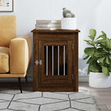 Vidaxxl Hundebox 55 x 80 x 68 cm verarbeitetes Holz in der Farbe Eichenbraun