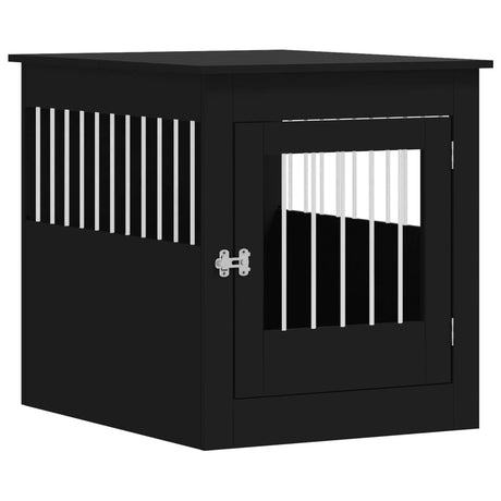 Vidaxxl Hundebox 64,5x80x71 cm, fertiges Holz, schwarz