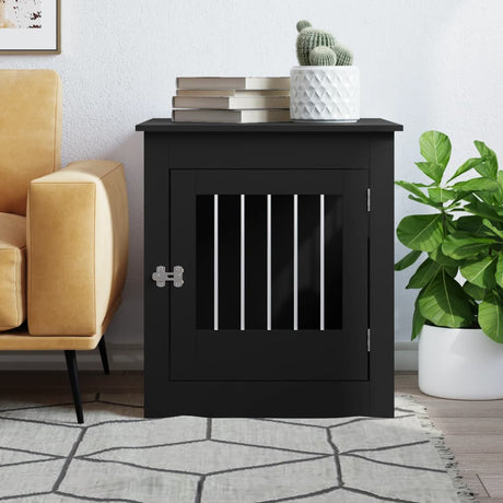 Vidaxxl Hundebox 64,5x80x71 cm, fertiges Holz, schwarz