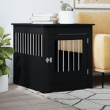 Vidaxxl Hundebox 64,5x80x71 cm, fertiges Holz, schwarz