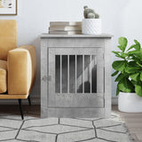 Vidaxxl Hundebox 64,5x80x71 cm Holzwerkstoff Betongrau