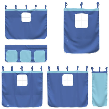 Vidaxl gordijnen voor hoogslaper polyester blauw