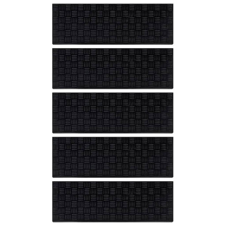 Vidaxl -Treppenmatten 5 ST 25x75 cm Gummi