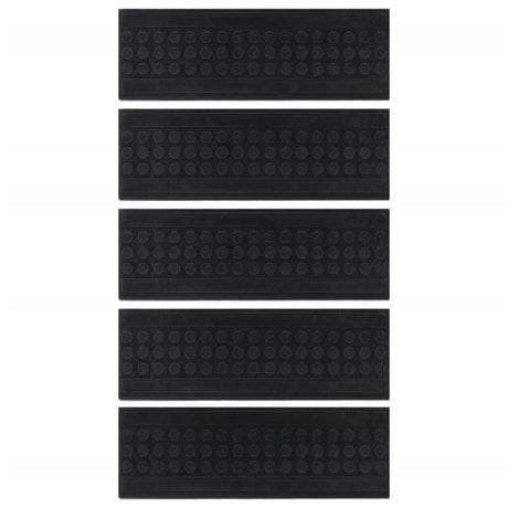 Vidaxl -Treppenmatten 5 ST 25x75 cm Gummi