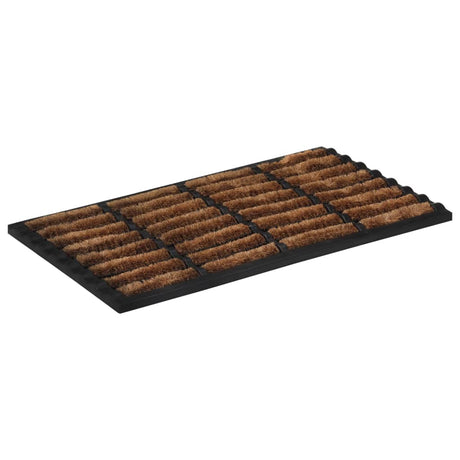 Vidaxx Fußmatte rechteckig 45x75 cm aus Gummi und Kokosfaser