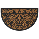 Vidaxx Fußmatte halbrund 45x75 cm Gummi und Kokosfaser