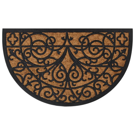 Vidaxx Fußmatte halbrund 45x75 cm Gummi und Kokosfaser