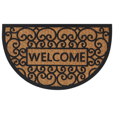 Vidaxx Fußmatte halbrund 45x75 cm Gummi und Kokosfaser