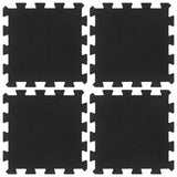Vidaxl Gummifliesen 4 Stcs 16 mm 30 x 30 cm schwarz
