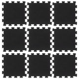 Vidaxl Gummifliesen 9 St 16 mm 30 x 30 cm Schwarz